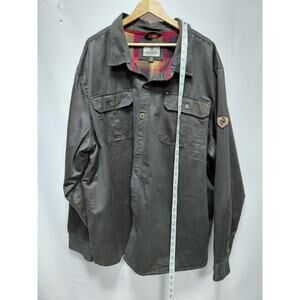 Legendary Whitetails Men's Jacket Gray Solid Cotton Blend Size 4XL